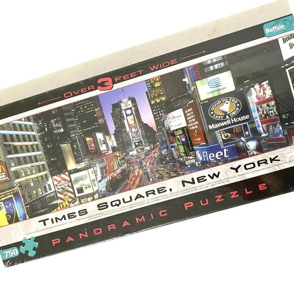 Buffalo Times Square New York Panoramic Puzzle 750 Pieces Big Apple Cityscape - Picture 1 of 5
